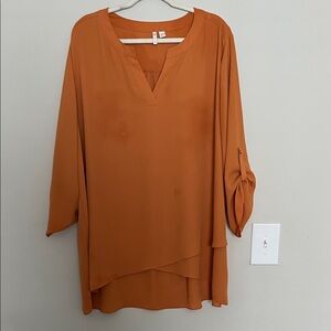 Cato Women's Rust Orange Blouse